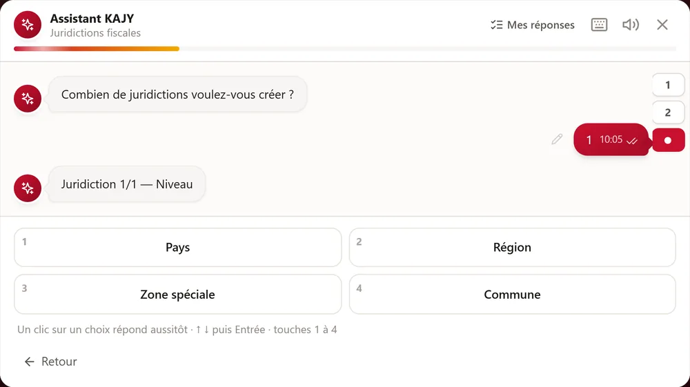 KAJY assistant: tax jurisdictions